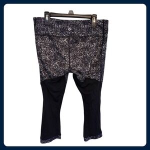 Women's Lululemon Journey Mesh Rocky Road Splatter Journey Crop Legging Sz.‎ 8